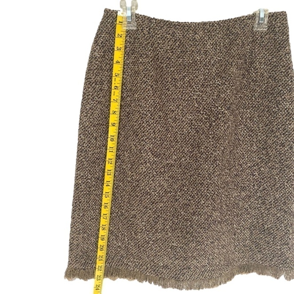 EMMA & JAMES Liz Claiborne Tweed Skirt and Jacket Suit Tan Black Women Size 8 - Picture 13 of 16